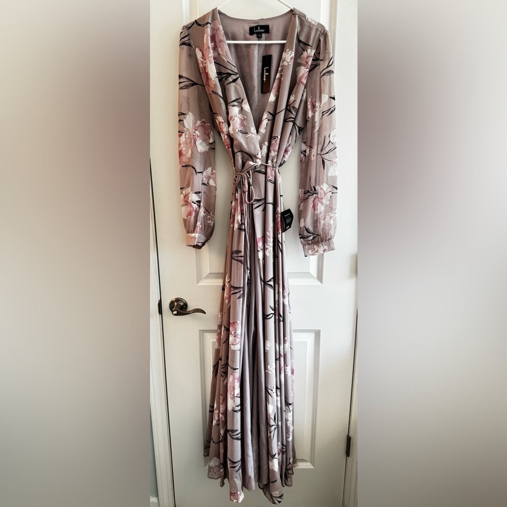 Lulu's Lavendar Floral Wrap Dress